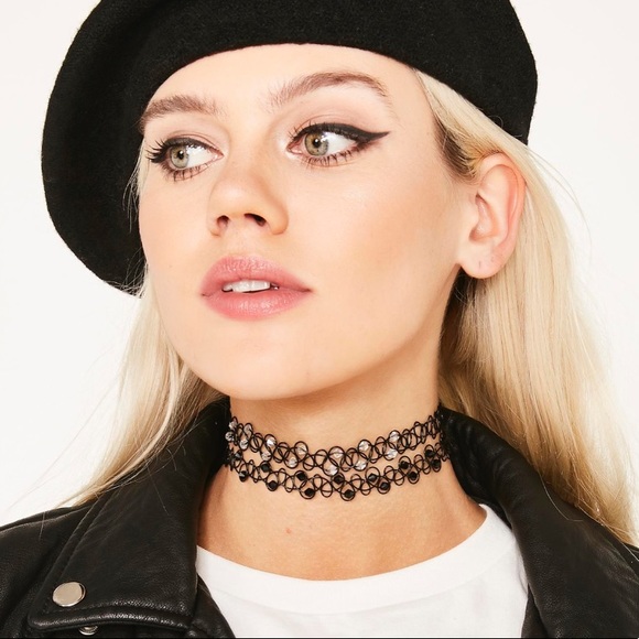 Dolls Kill Jewelry Dolls Kill Black Pearl 9s Tattoo Choker Poshmark